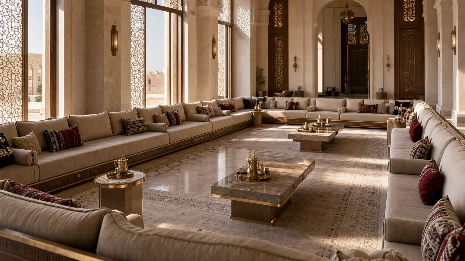 Majlis Seating for Hotels and Palaces: Custom Arabic Lounge Furniture, Layouts, Fabrics, and Protocol