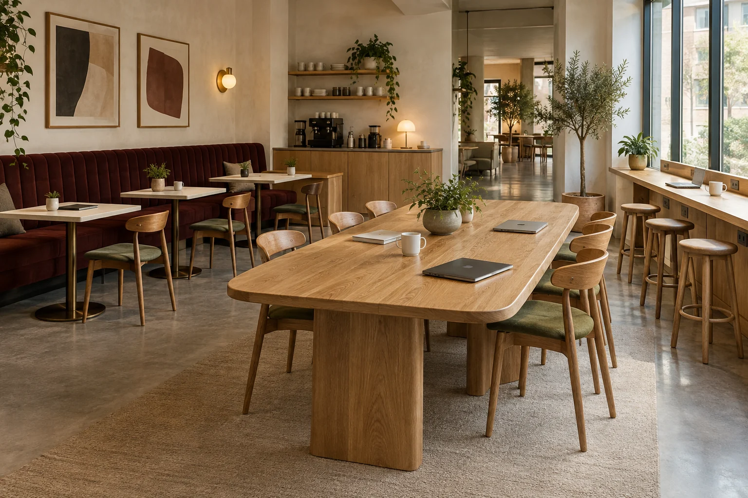 Small Café Furniture Layout: Seating, Tables & Materials