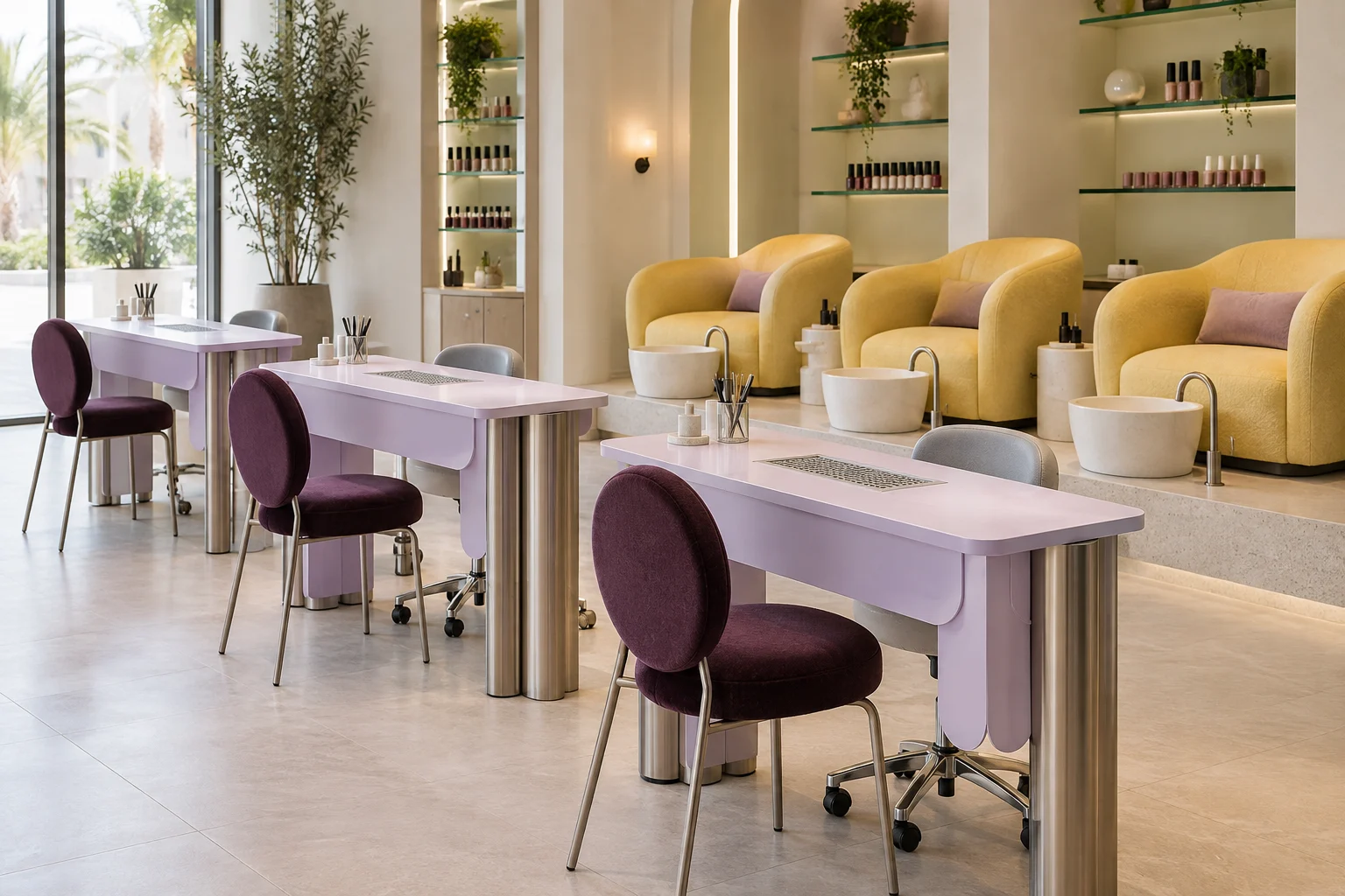 Modern Colour Nail Studio furniture concept interior