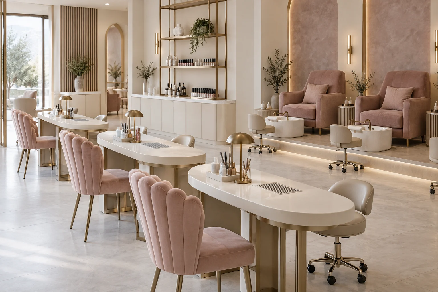 Refined Nail Studio furniture concept interior