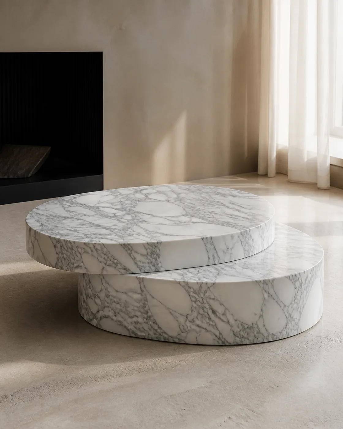 Arabescato Corchia Marble applied to its dedicated furniture product