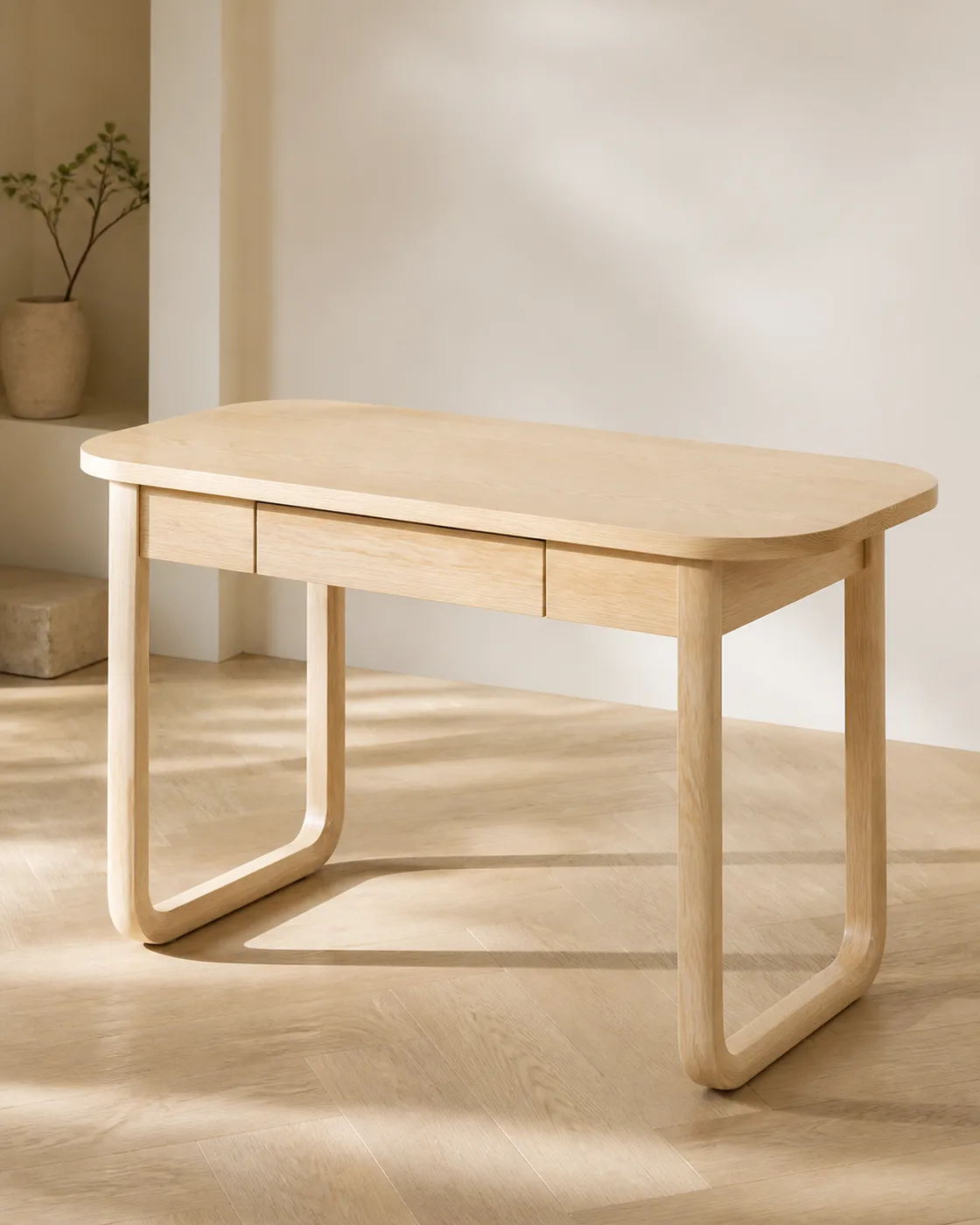 Blonde Ash Solid Wood applied to its dedicated furniture product