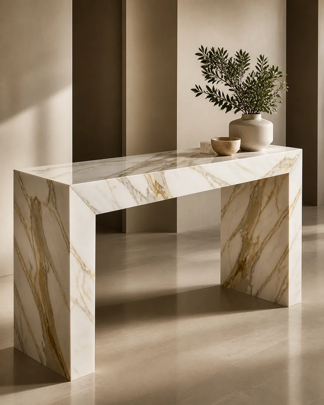 Calacatta Gold Marble applied to its dedicated furniture product
