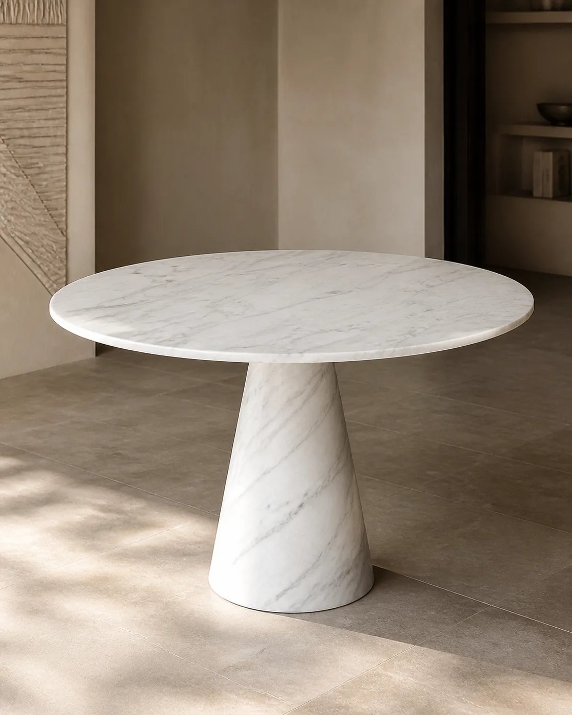 Carrara White Marble applied to its dedicated furniture product