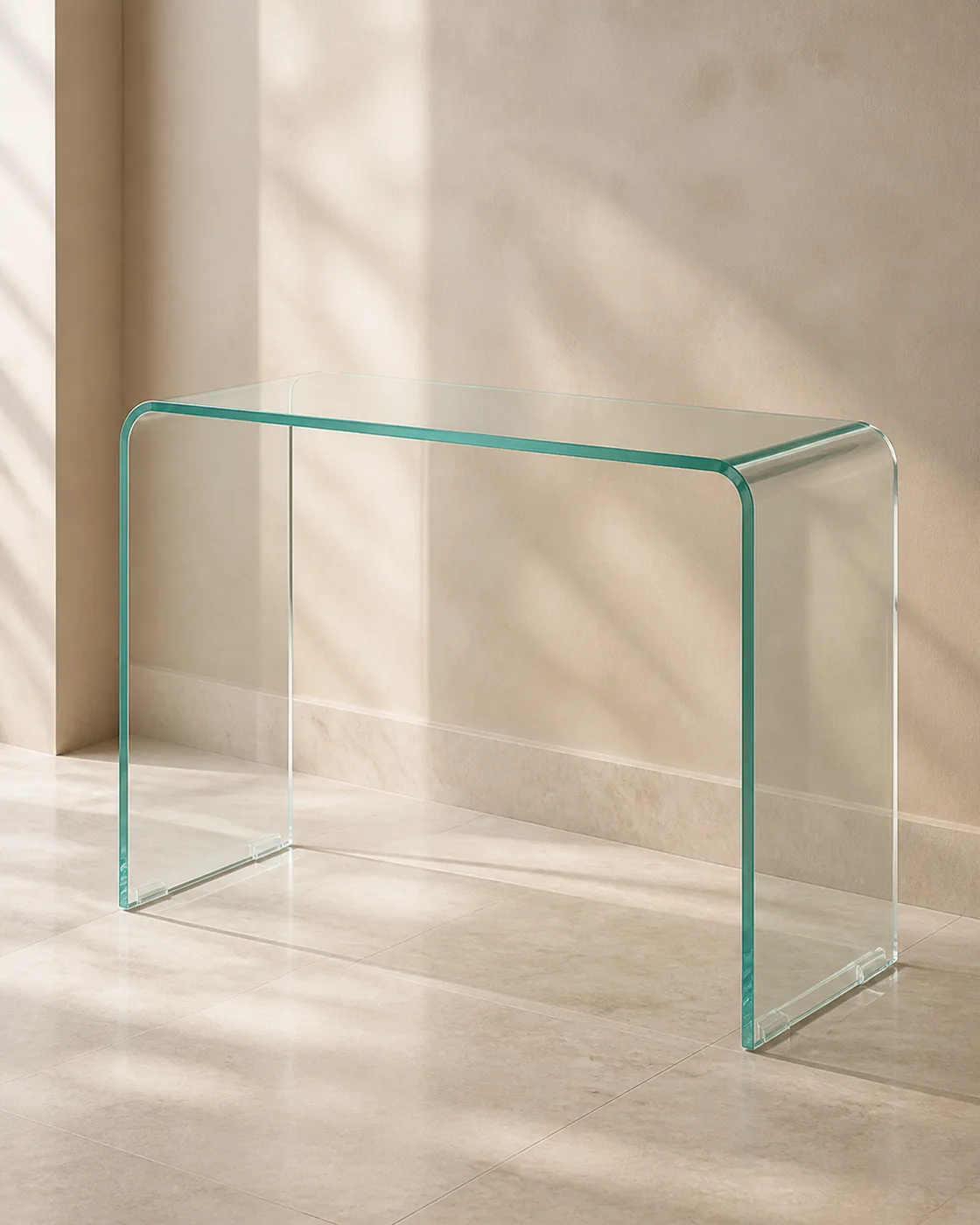 Clear Tempered Glass applied to its dedicated furniture product