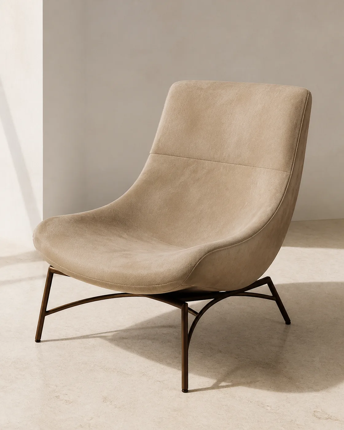 Sand Nubuck Leather applied to its dedicated furniture product