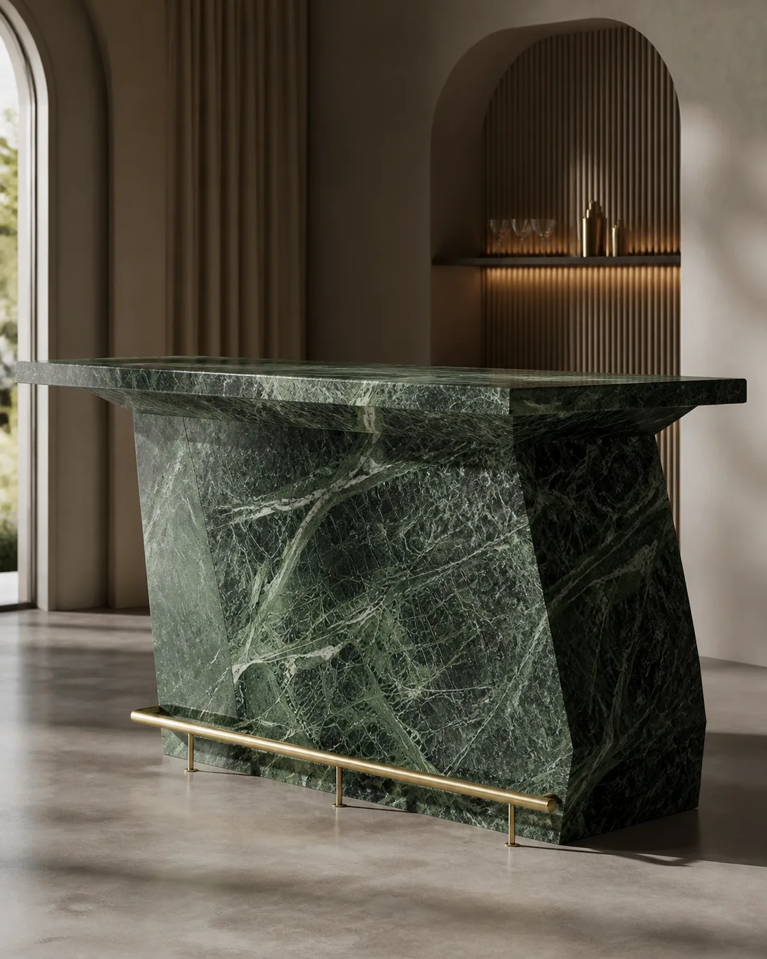 Verde Alpi Marble applied to its dedicated furniture product