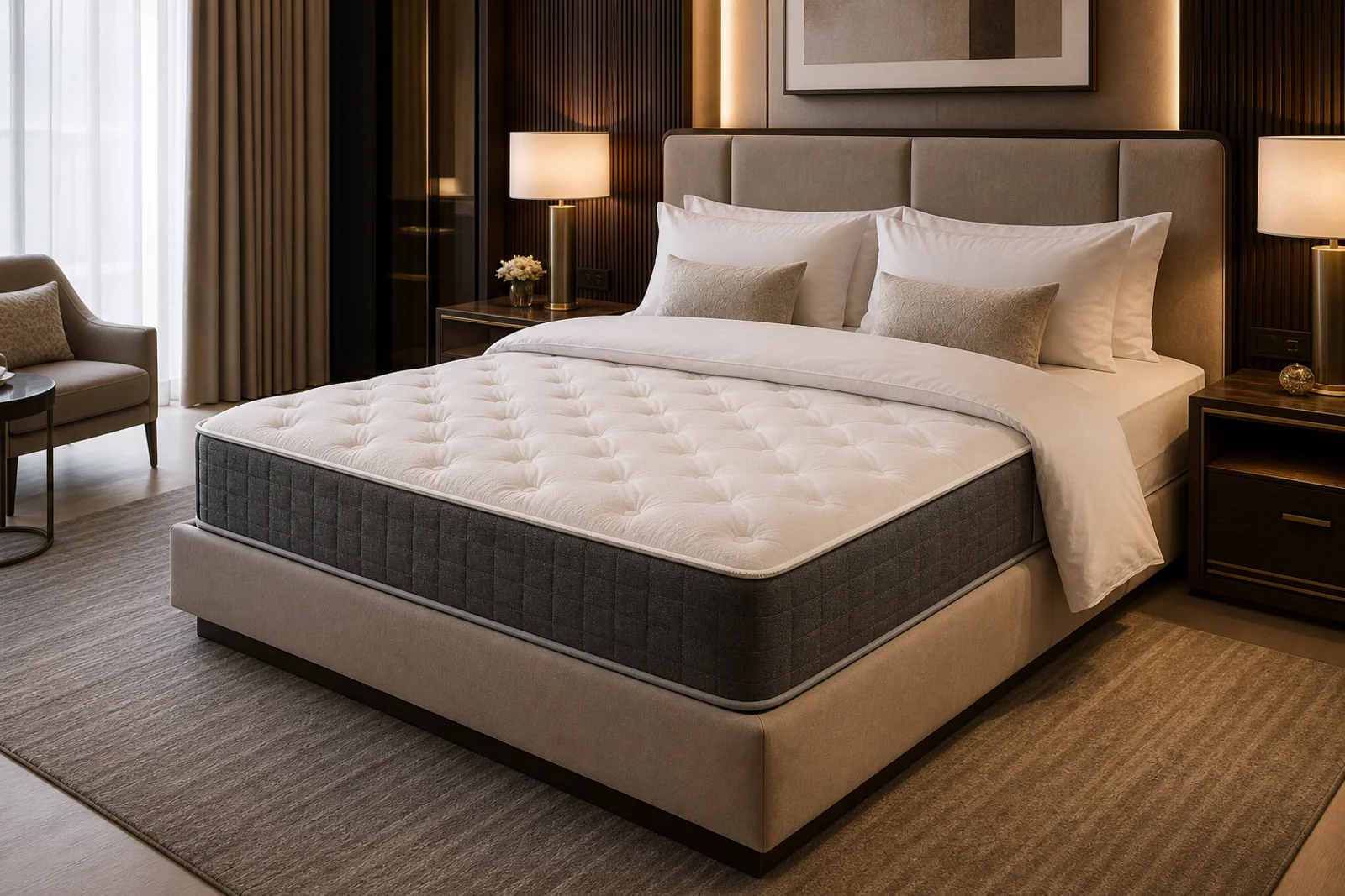 Mattress - King in context - Hotel bedrooms, suites, serviced apartments