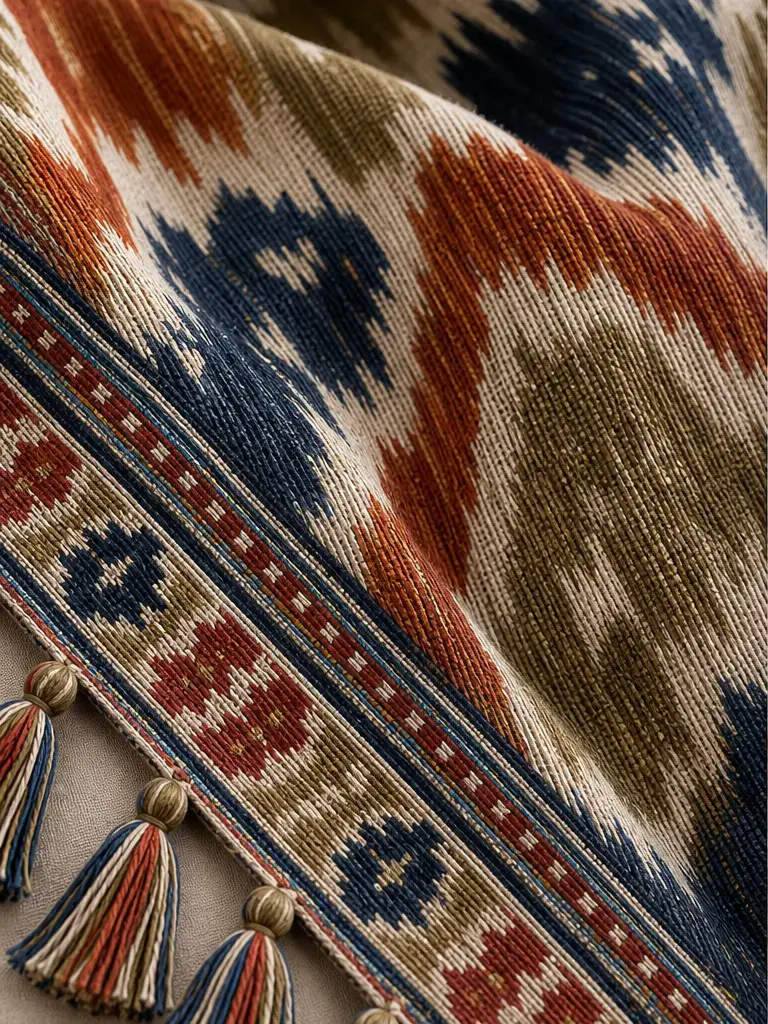 Cedarline Handloom Throw textile and construction detail