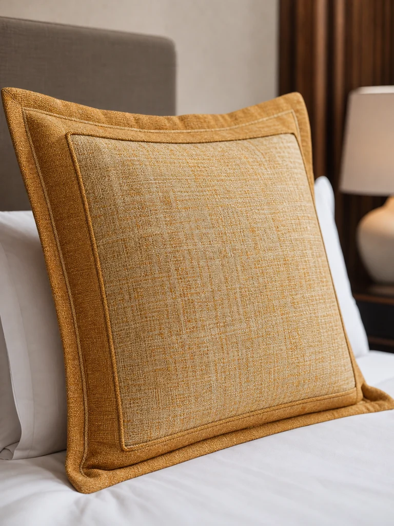 Marigold Frame Cushion shown in Guest beds, sofa groups, serviced apartments
