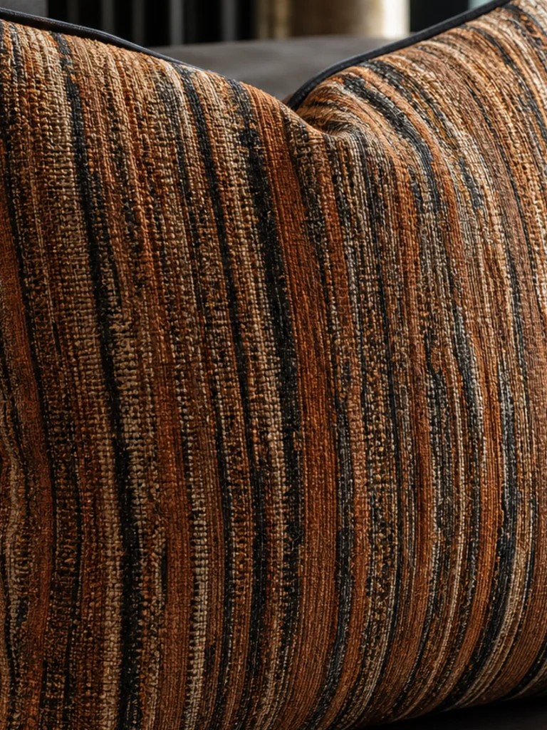 Copper Reed Cushion textile and construction detail
