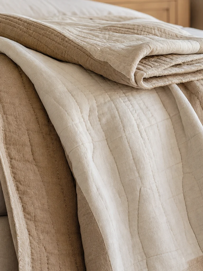 Sandstone Channel Throw textile and construction detail