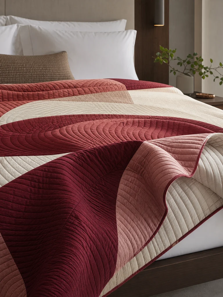 Garnet Arc Coverlet shown in Hotel suites, villas, branded residences