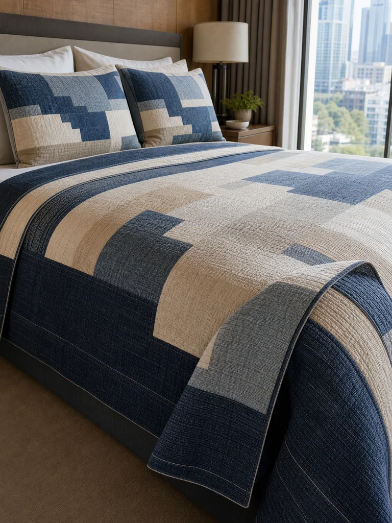 Indigo Terrace Bed Set shown in City hotels, branded apartments, contemporary villas