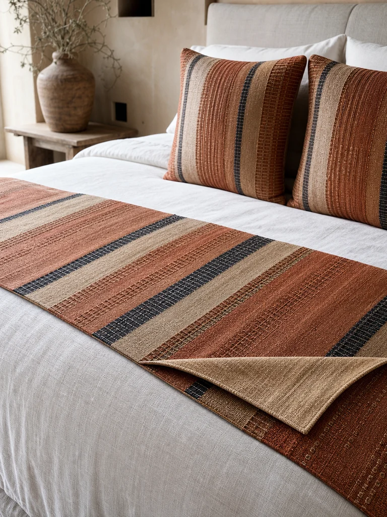 Terracotta Reed Bed Runner shown in Boutique hotels, desert resorts, villas